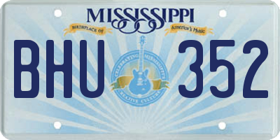 MS license plate BHU352