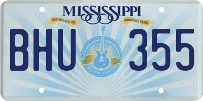 MS license plate BHU355