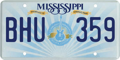 MS license plate BHU359