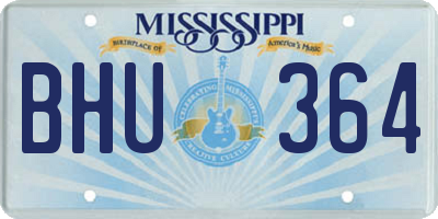 MS license plate BHU364