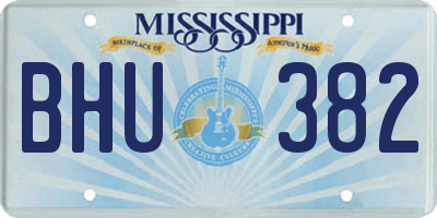 MS license plate BHU382