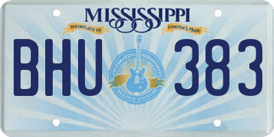 MS license plate BHU383