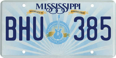 MS license plate BHU385