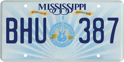 MS license plate BHU387