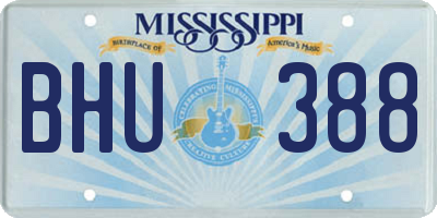 MS license plate BHU388