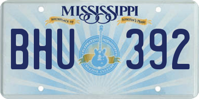 MS license plate BHU392