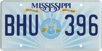 MS license plate BHU396
