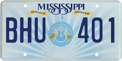 MS license plate BHU401