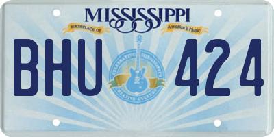 MS license plate BHU424