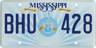 MS license plate BHU428