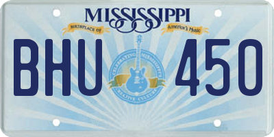 MS license plate BHU450