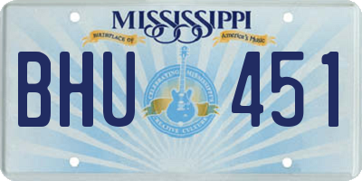 MS license plate BHU451