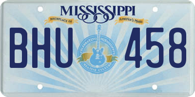MS license plate BHU458
