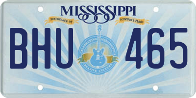 MS license plate BHU465