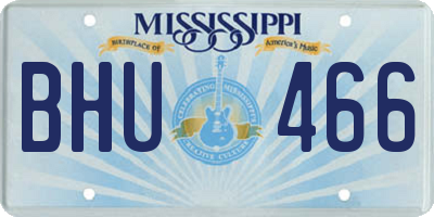 MS license plate BHU466