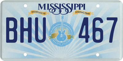 MS license plate BHU467