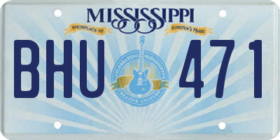 MS license plate BHU471