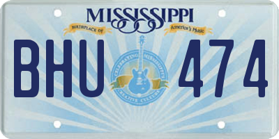 MS license plate BHU474