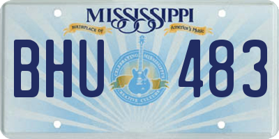 MS license plate BHU483