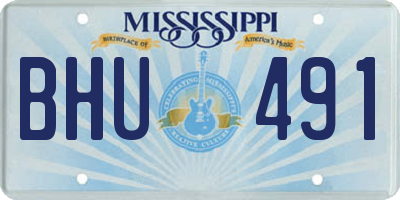 MS license plate BHU491