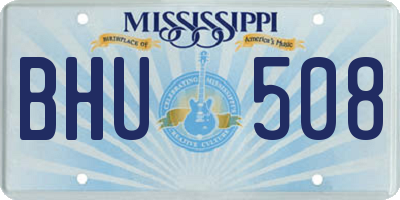 MS license plate BHU508