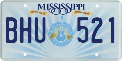 MS license plate BHU521