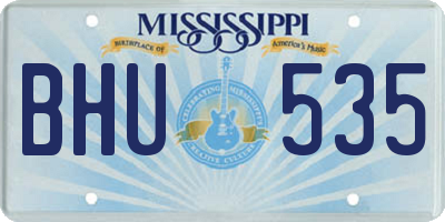 MS license plate BHU535