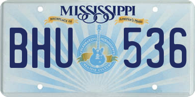 MS license plate BHU536
