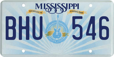 MS license plate BHU546