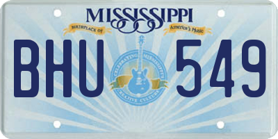 MS license plate BHU549