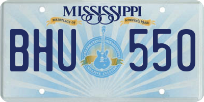 MS license plate BHU550