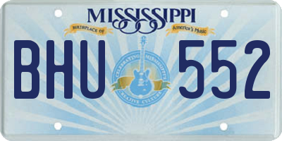 MS license plate BHU552