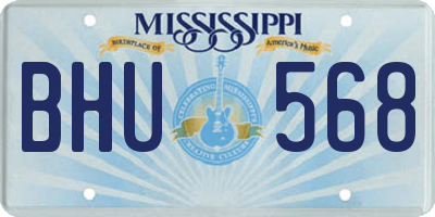 MS license plate BHU568