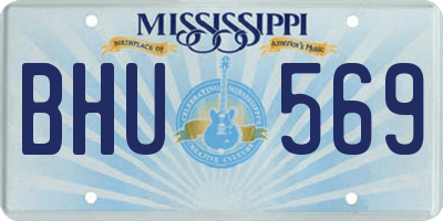 MS license plate BHU569