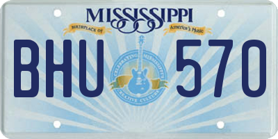 MS license plate BHU570
