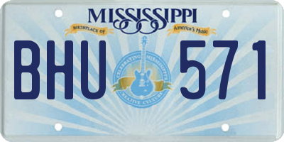 MS license plate BHU571