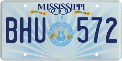 MS license plate BHU572