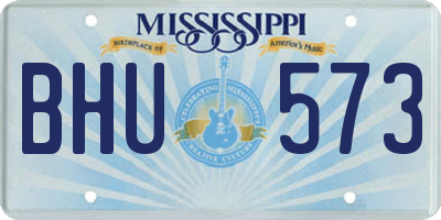 MS license plate BHU573