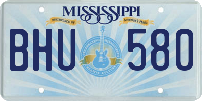 MS license plate BHU580