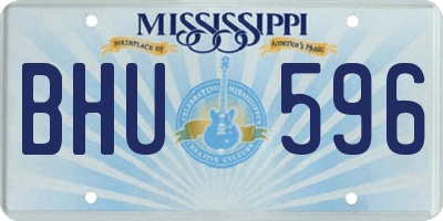 MS license plate BHU596
