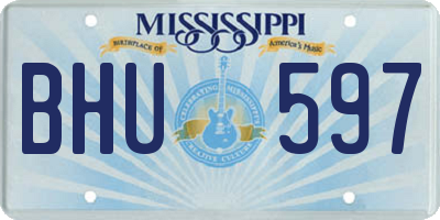 MS license plate BHU597
