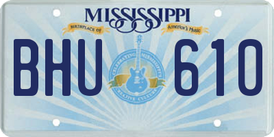 MS license plate BHU610