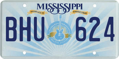 MS license plate BHU624