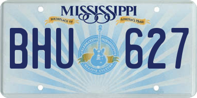 MS license plate BHU627