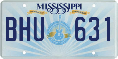 MS license plate BHU631