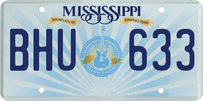 MS license plate BHU633