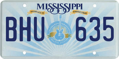MS license plate BHU635