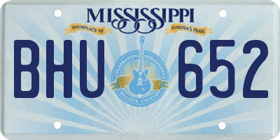 MS license plate BHU652