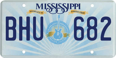 MS license plate BHU682