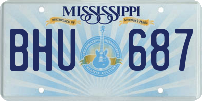 MS license plate BHU687
